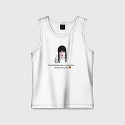 Майка детская хлопок Уэнсдей 2 сезон, цвет: белый