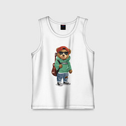 Детская майка Мишка хипстер