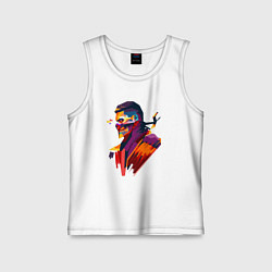 Майка детская хлопок Джонни Кейдж, цвет: белый