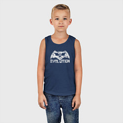 Майка детская хлопок Эволюция Бэтмена, цвет: тёмно-синий — фото 2