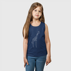 Майка детская хлопок Будь высоким, цвет: тёмно-синий — фото 2