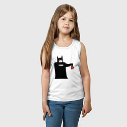 Майка детская хлопок Сердечко Бэтмена, цвет: белый — фото 2