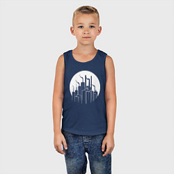 Майка детская хлопок Лунный завод, цвет: тёмно-синий — фото 2