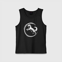 Майка детская хлопок Геральдическая куница Уфа, цвет: черный