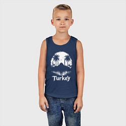 Майка детская хлопок Лунный силуэт Турции, цвет: тёмно-синий — фото 2