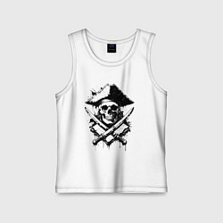 Детская майка Пиратский череп с мечами