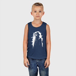 Майка детская хлопок Силуэт чумного доктора, цвет: тёмно-синий — фото 2