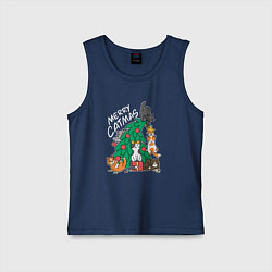 Детская майка Merry catmas