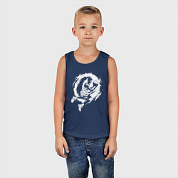 Майка детская хлопок Динамика баскетбола аниме, цвет: тёмно-синий — фото 2