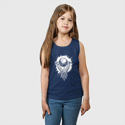 Майка детская хлопок Забитый мяч в кольцо, цвет: тёмно-синий — фото 2