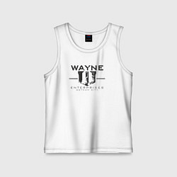 Майка детская хлопок Wayne enterprices, цвет: белый