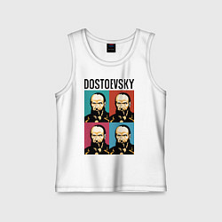 Майка детская хлопок Dostoevsky, цвет: белый
