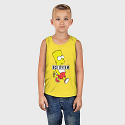 Майка детская хлопок Барт Симпсон: Все путем, цвет: желтый — фото 2
