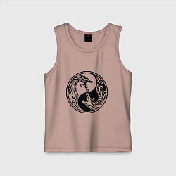 Детская майка Два дракона Инь Янь