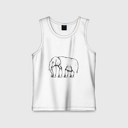 Детская майка Сколько ног у слона