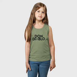 Майка детская хлопок Don Diablo, цвет: авокадо — фото 2