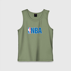 Майка детская хлопок NBA, цвет: авокадо