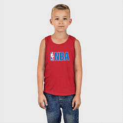 Майка детская хлопок NBA, цвет: красный — фото 2