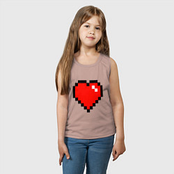Майка детская хлопок Minecraft Lover, цвет: пыльно-розовый — фото 2