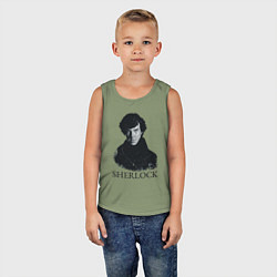 Майка детская хлопок Sherlock Art, цвет: авокадо — фото 2