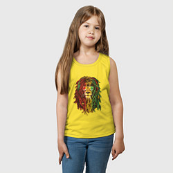 Майка детская хлопок Rasta Lion, цвет: желтый — фото 2