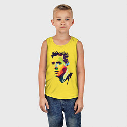 Майка детская хлопок Lionel Messi: fun-art, цвет: желтый — фото 2