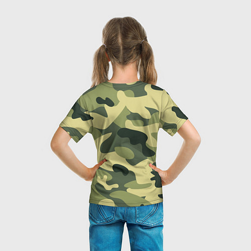 Детская футболка Камуфляж: зеленый/хаки / 3D-принт – фото 6