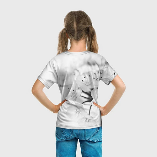 Детская футболка Белая сакура / 3D-принт – фото 6