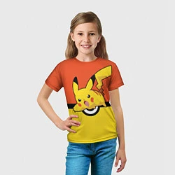 Футболка детская Pikachu, цвет: 3D-принт — фото 2