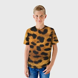 Футболка детская Шкура леопарда, цвет: 3D-принт — фото 2