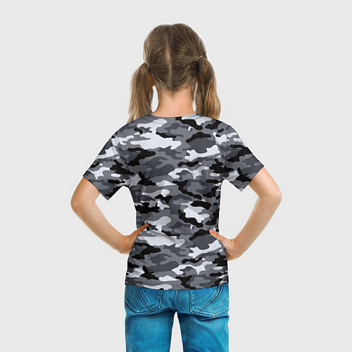 Детская футболка Городской камуфляж Россия / 3D-принт – фото 6