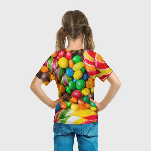 Детская футболка Сладкие конфетки / 3D-принт – фото 6