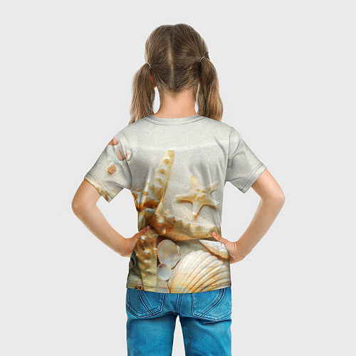 Детская футболка Морские ракушки / 3D-принт – фото 6