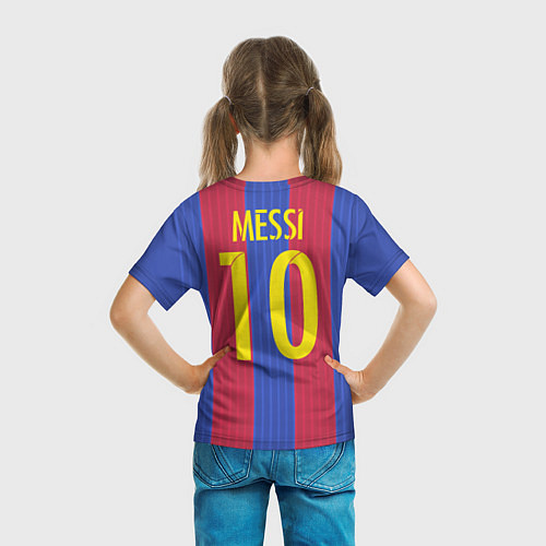 Детская футболка FCB Messi: Qatar Airways / 3D-принт – фото 6
