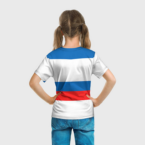 Детская футболка Сборная РФ: гостевая форма / 3D-принт – фото 6