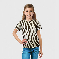 Футболка детская Шкура зебры, цвет: 3D-принт — фото 2