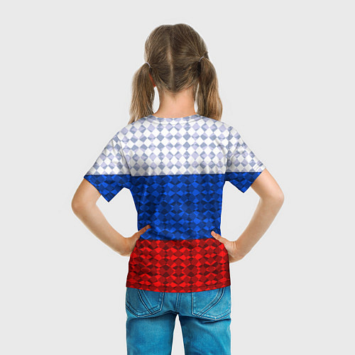 Детская футболка Россия: полигоны / 3D-принт – фото 6