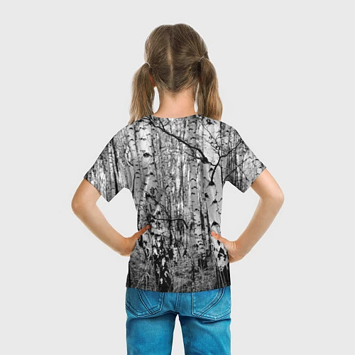 Детская футболка Березовая роща / 3D-принт – фото 6