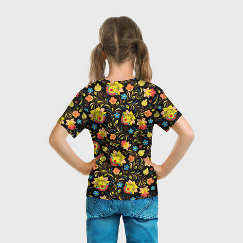 Детская футболка Цветочный узор / 3D-принт – фото 6