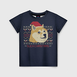 Футболка детская Doge Such Christmas, цвет: 3D-принт