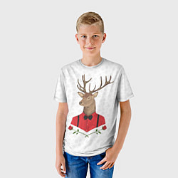 Футболка детская Christmas Deer, цвет: 3D-принт — фото 2