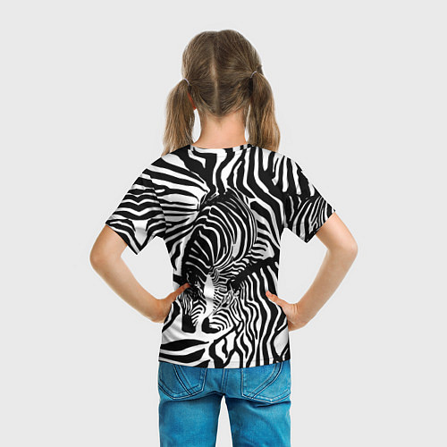 Детская футболка Полосатая зебра / 3D-принт – фото 6