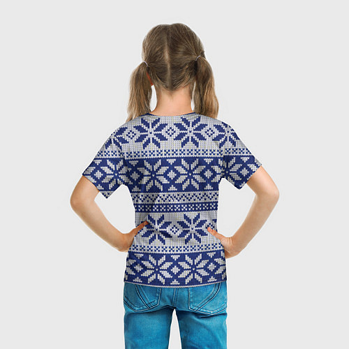 Детская футболка Синий свитер / 3D-принт – фото 6