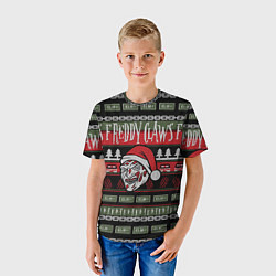 Футболка детская Freddy Christmas, цвет: 3D-принт — фото 2