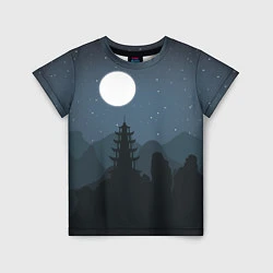 Детская футболка Ночная пагода