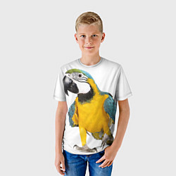Футболка детская Попугай ара, цвет: 3D-принт — фото 2