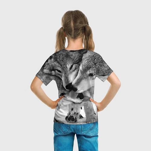 Детская футболка Волчья семья / 3D-принт – фото 6