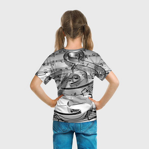 Детская футболка Скрипичный ключ / 3D-принт – фото 6