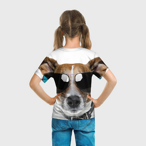 Детская футболка Джек Рассел в очках / 3D-принт – фото 6