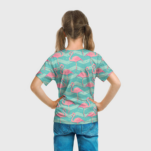 Детская футболка Flamingo Pattern / 3D-принт – фото 6